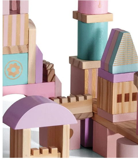 75-Piece Pastel Princess Castle Building Blocks