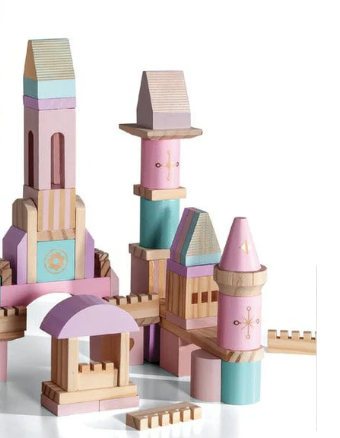 75-Piece Pastel Princess Castle Building Blocks